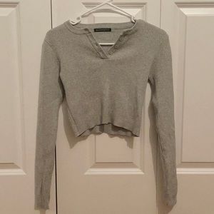 Brandy Melville gray cropped sweater